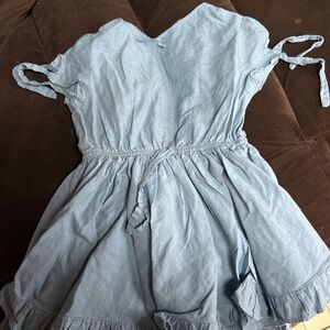 Tocoto vintage blue chambray girls dress size 3